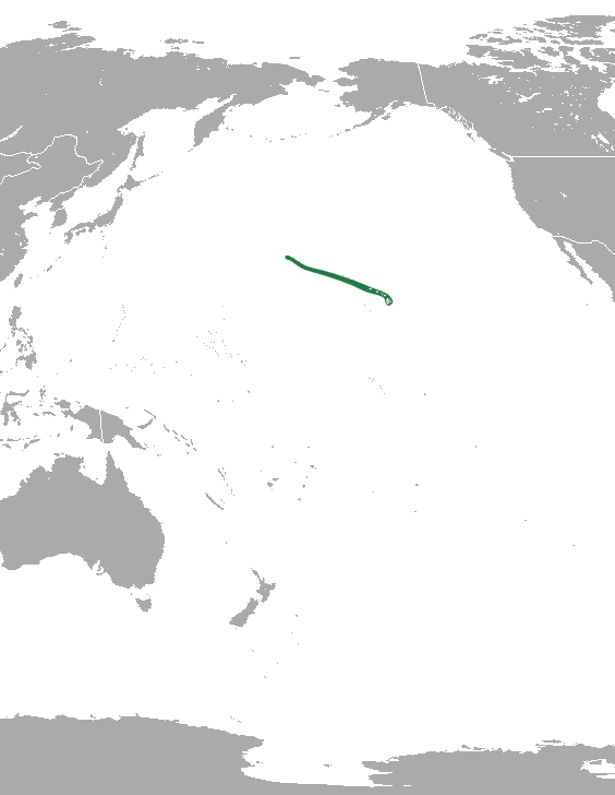 A map of where monk seals live.